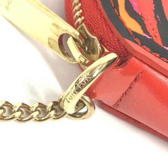 LOUIS VUITTON M93691 Monogram Vernis Rose Porte Monet Chapeau Coin Case purse - Picture 11 of 14